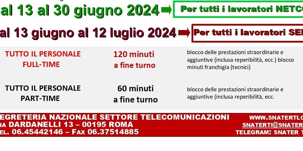 2024.06.10_Snater Nazionale_Comunicato_86°Sciopero